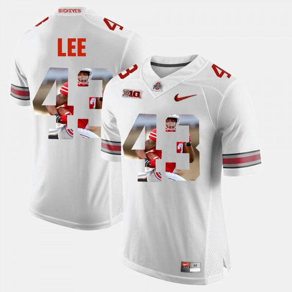 Ohio State Buckeyes Darron Lee Men's #43 White Pictorial Fashion College Football Jersey 2404MIGS0